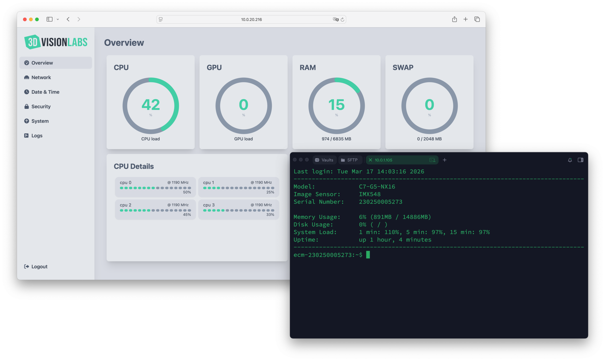Ferndale OS — web-based administration interface