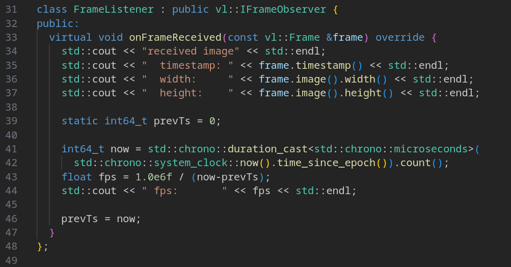 Vision Libraries — C++ API sample code